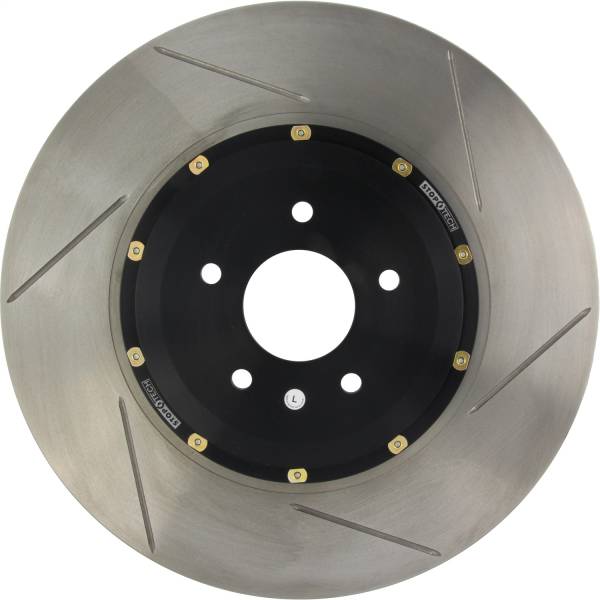 StopTech - StopTech AeroRotor 2 Piece Black Hat No Rotor Coating Slotted Front Left 129.42104.13