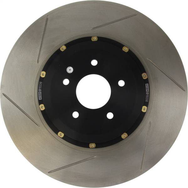 StopTech - StopTech AeroRotor 2 Piece Black Hat No Rotor Coating Slotted Front Right 129.42104.14