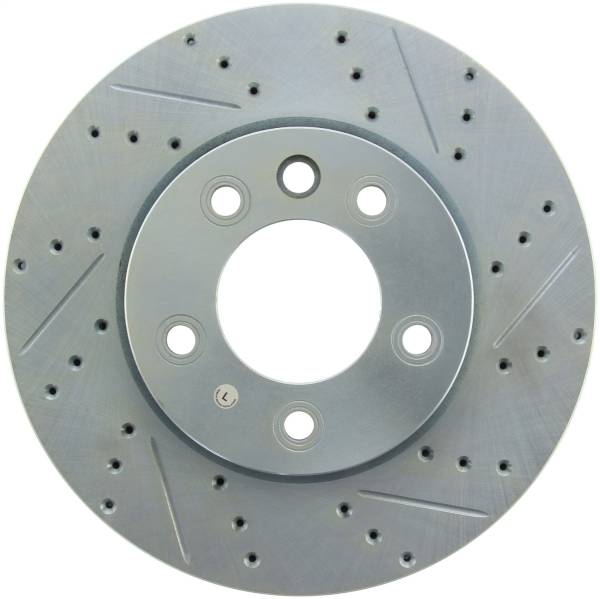 StopTech - StopTech Select Sport Drilled and Slotted Brake Rotor; Front Left