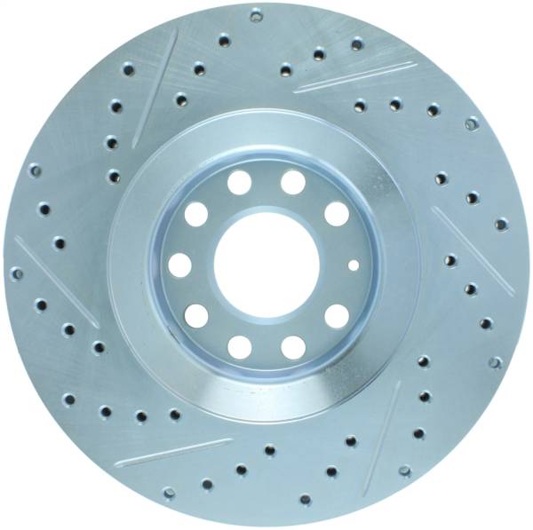 StopTech - StopTech Select Sport Drilled and Slotted Brake Rotor; Front Left