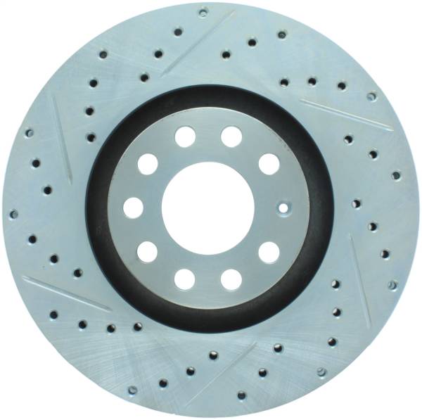 StopTech - StopTech Select Sport Drilled and Slotted Brake Rotor; Front Right