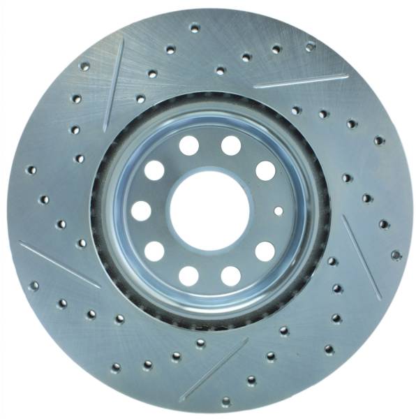 StopTech - StopTech Select Sport Drilled and Slotted Brake Rotor; Front Left