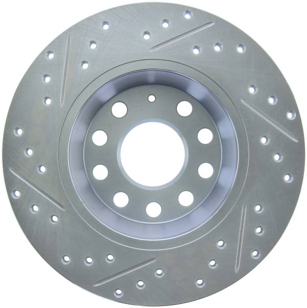 StopTech - StopTech Select Sport Drilled and Slotted Brake Rotor; Rear Left