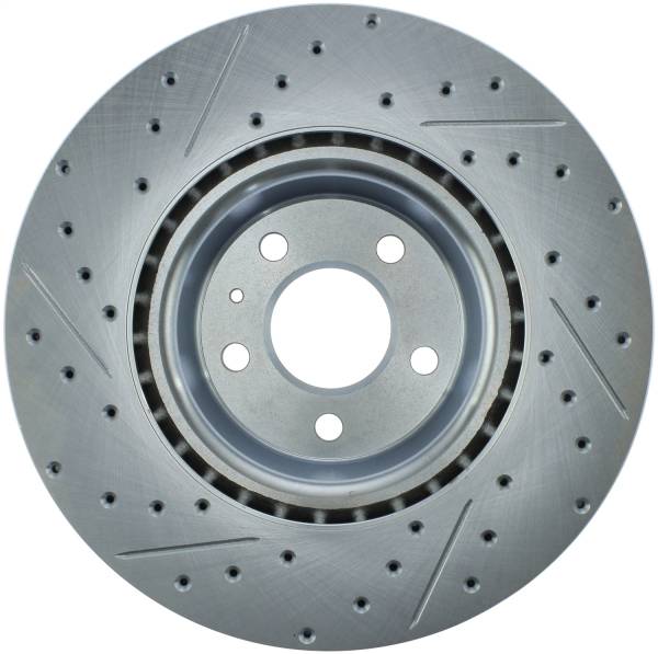 StopTech - StopTech Select Sport Drilled and Slotted Brake Rotor; Front Left