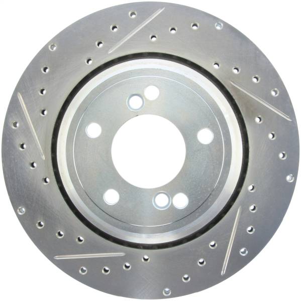 StopTech - StopTech Select Sport Drilled and Slotted Brake Rotor; Rear Left