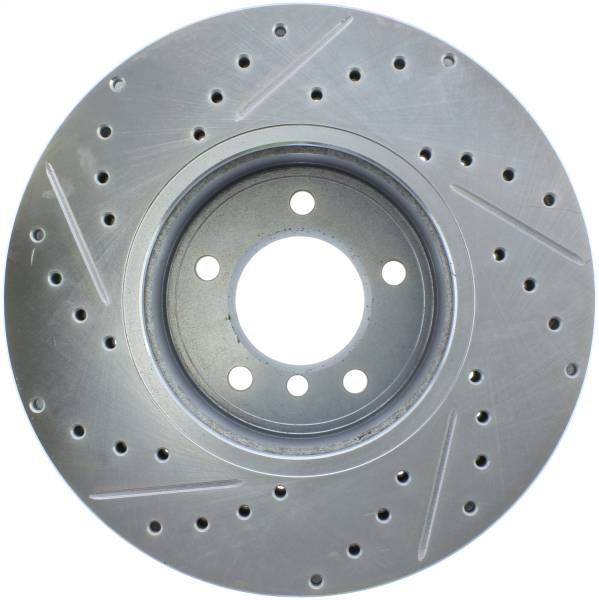 StopTech - StopTech Select Sport Drilled and Slotted Brake Rotor; Front Left