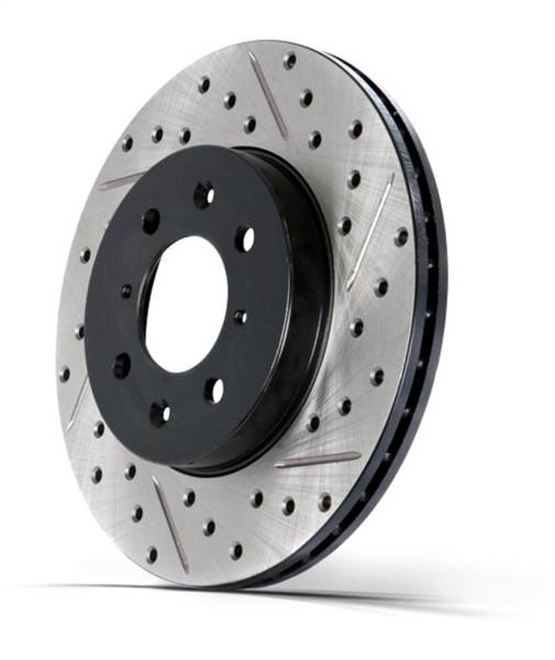 StopTech - StopTech Select Sport Drilled and Slotted Brake Rotor; Rear Left