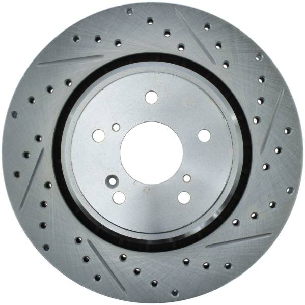 StopTech - StopTech Select Sport Drilled and Slotted Brake Rotor; Front Left