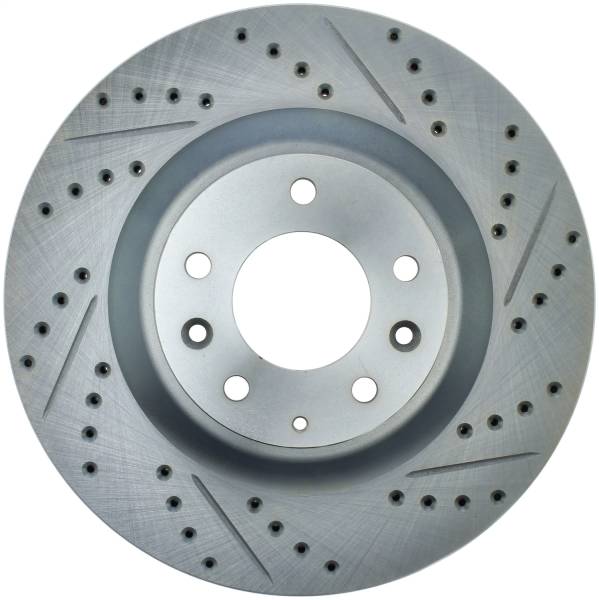 StopTech - StopTech Select Sport Drilled and Slotted Brake Rotor; Front Left