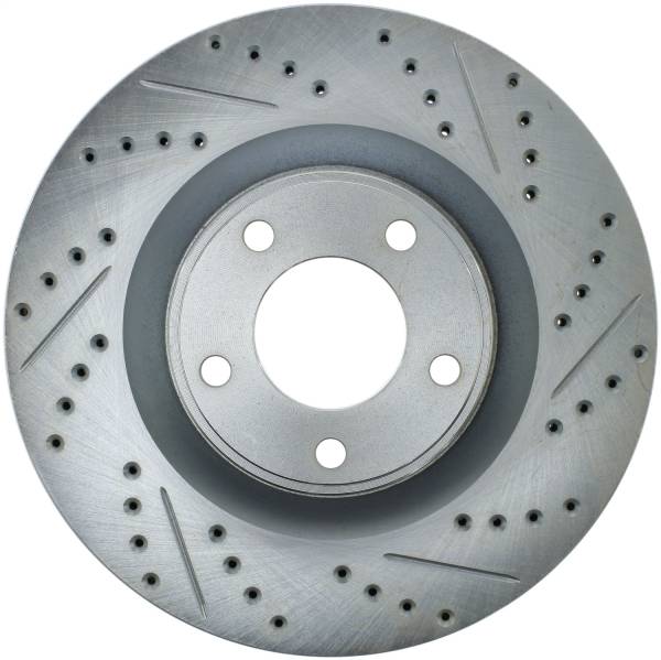 StopTech - StopTech Select Sport Drilled and Slotted Brake Rotor; Front Left