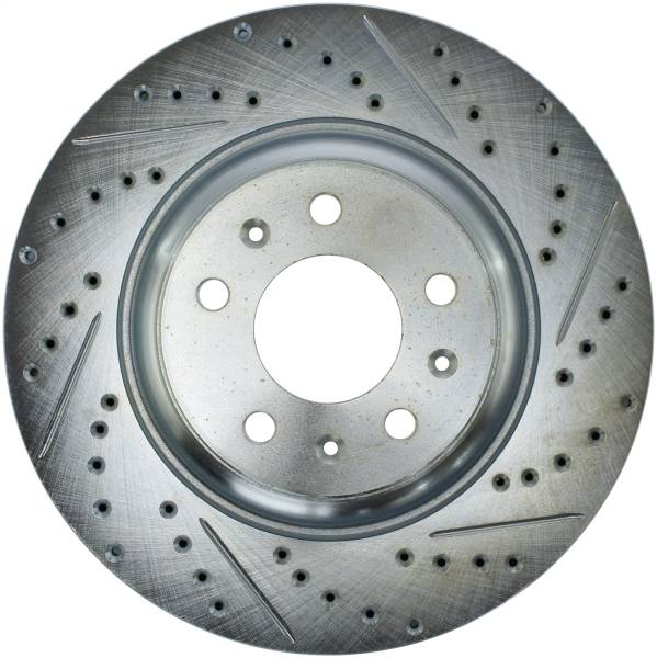 StopTech - StopTech Select Sport Drilled and Slotted Brake Rotor; Front Left