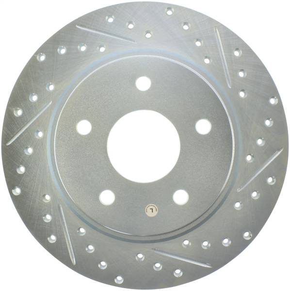 StopTech - StopTech Select Sport Drilled and Slotted Brake Rotor; Rear Left