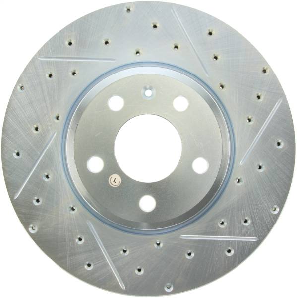 StopTech - StopTech Select Sport Drilled and Slotted Brake Rotor; Front Left