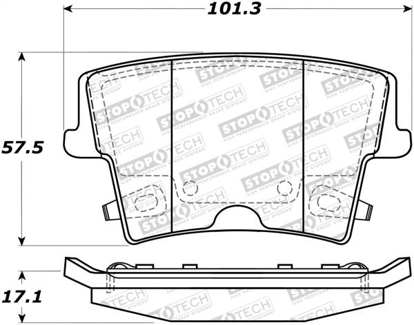 StopTech - StopTech Street Select Brake Pads 305.10571