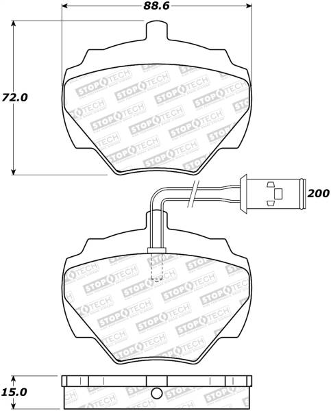 StopTech - StopTech Street Brake Pads with Shims and Hardware