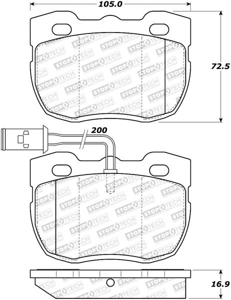 StopTech - StopTech Street Brake Pads with Shims and Hardware