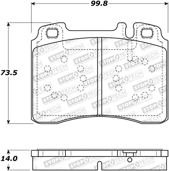 StopTech - StopTech Street Brake Pads with Shims and Hardware