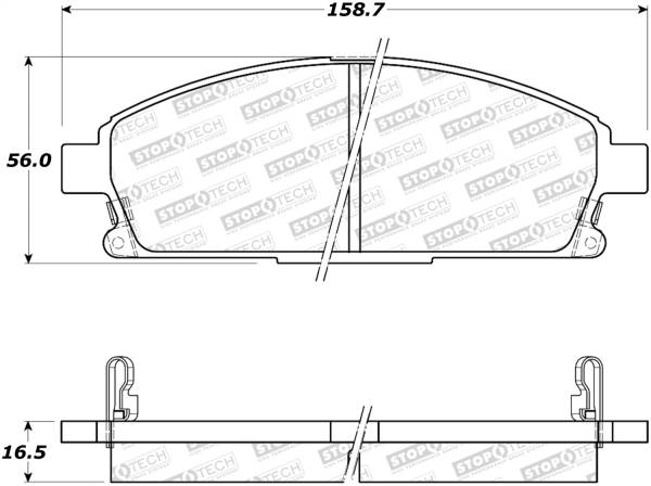 StopTech - StopTech Street Brake Pads with Shims and Hardware 308.06911