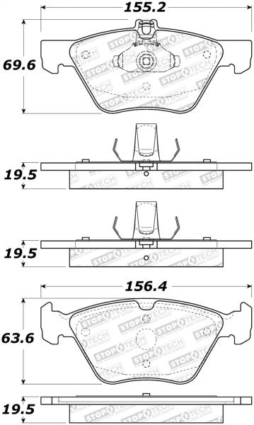 StopTech - StopTech Street Brake Pads with Shims and Hardware