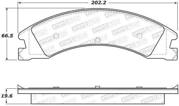 StopTech - StopTech Street Brake Pads with Shims and Hardware 308.13301