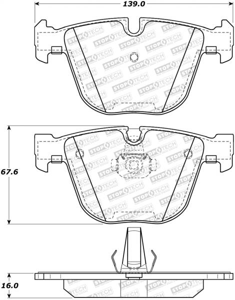 StopTech - StopTech Sport Brake Pads with Shims and Hardware