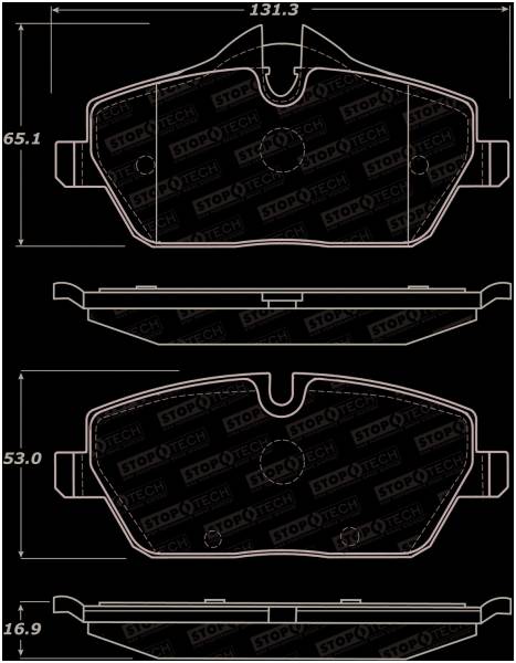 StopTech - StopTech Sport Brake Pads with Shims and Hardware