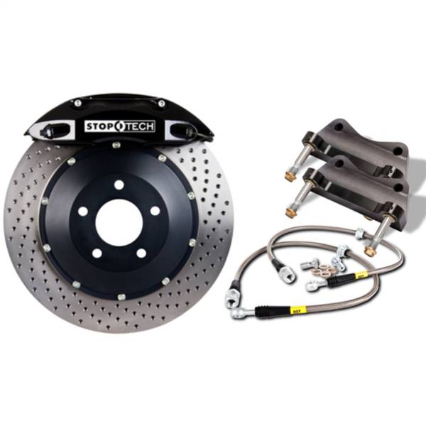 StopTech - StopTech Big Brake Kit Black Caliper Drilled Two-Piece Rotor Front 83.055.4300.52