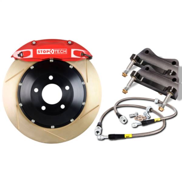 Stoptech - StopTech Big Brake Kit Red Caliper Slotted Two-Piece Rotor Rear 83.055.4300.73