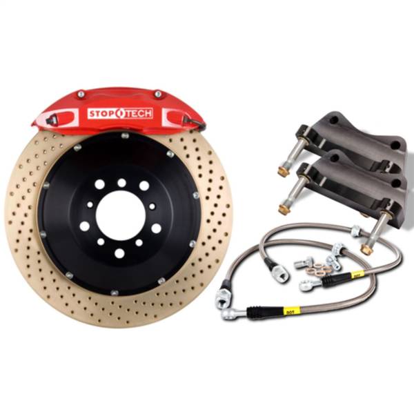 Stoptech - StopTech Big Brake Kit Red Caliper Slotted Two-Piece Rotor Rear 83.055.4300.74