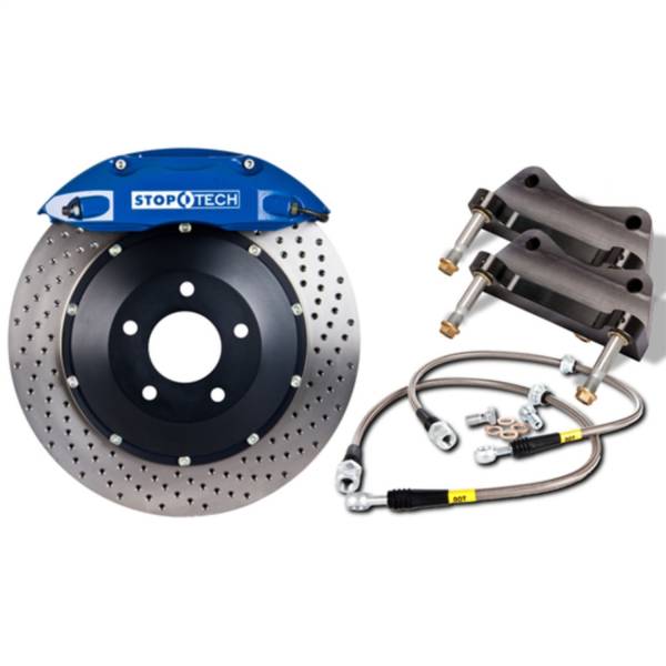 StopTech - StopTech Big Brake Kit; Blue Caliper; Drilled Two-Piece Rotor; Front