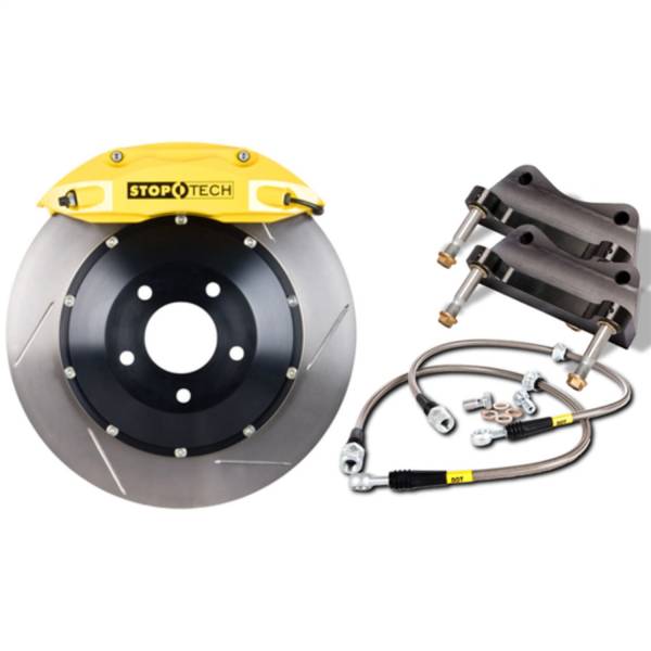 Stoptech - StopTech Big Brake Kit Yellow Caliper Slotted 2 Pc. Zinc Coated Rotor Rear 83.186.0047.81