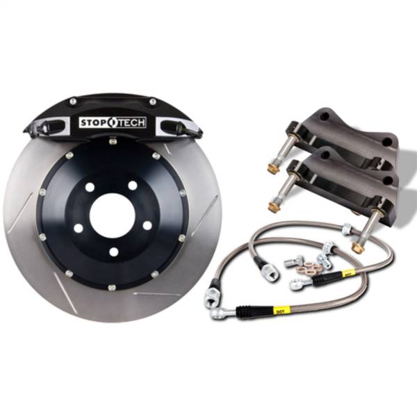 Stoptech - StopTech Big Brake Kit Black Caliper Slotted Two-Piece Rotor Front 83.186.6700.51