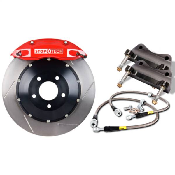 Stoptech - StopTech 05-10 Ford Mustang GT Front BBK Red ST-40 355x32mm Slotted Rotors - 83.330.4700.71