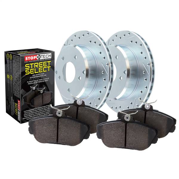 Stoptech - StopTech Select Sport Axle Pack; Drilled and Slotted; Front Brake kit