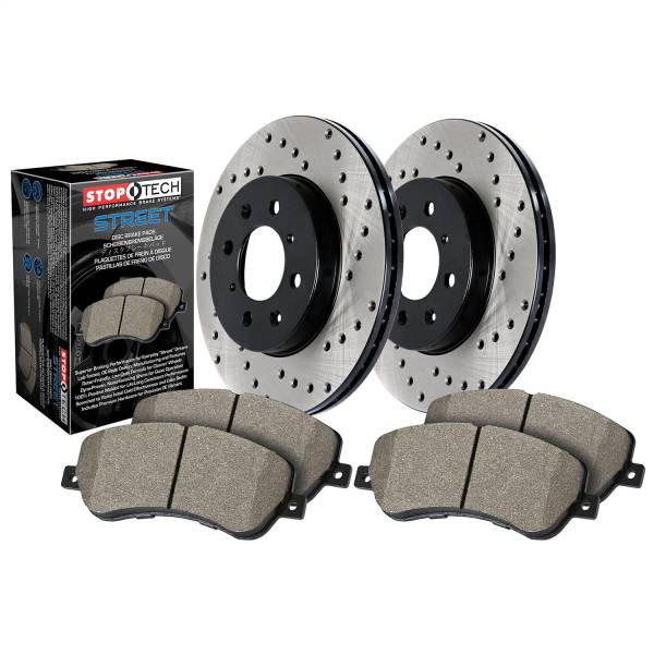 Stoptech - StopTech Street Axle Pack; Drilled; Front Brake Kit