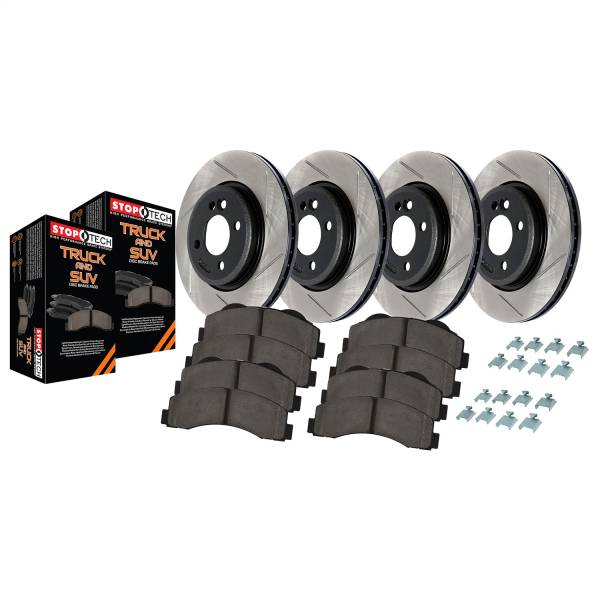 Stoptech - StopTech Truck Axle Pack Slotted 4 Wheel Brake Kit 967.40012