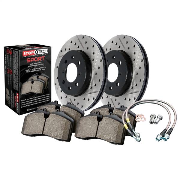 Stoptech - Sport Axle Pack, Drilled & Slotted, Rear - 978.42000R