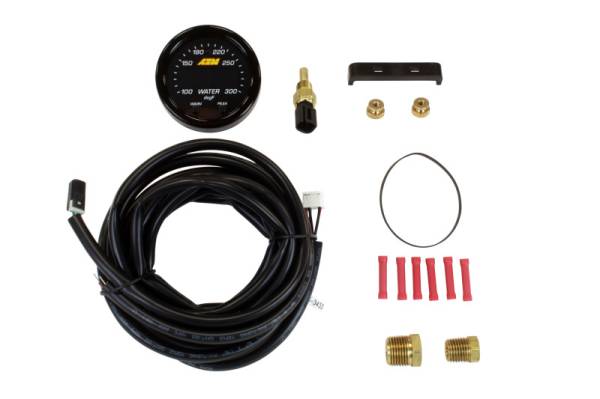 AEM - AEM X-Series Temperature 100-300F Gauge Kit (ONLY Black Bezel and Water Temp. Faceplate)