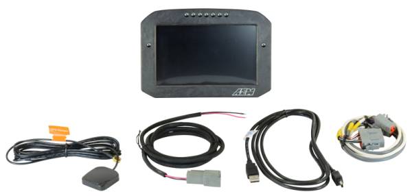 AEM - AEM CD-7G Carbon Flush Digital Dash Display w/ Internal 20Hz GPS & Antenna