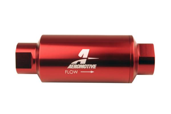 Aeromotive - Aeromotive In-Line Filter - (AN-10) 10 Micron Microglass Element Red Anodize Finish