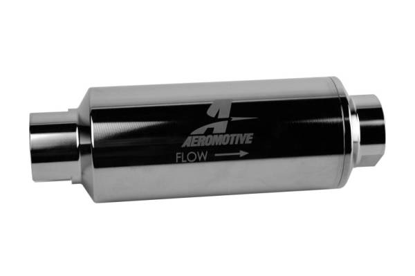 Aeromotive - Aeromotive Pro-Series In-Line Filter - AN-12 - 40 Micron SS Element - Nickel Chrome Finish