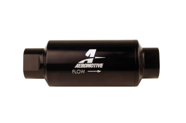 Aeromotive - Aeromotive In-Line Filter 10AN 10 Micron Microglass Element Bright-Dip Black 2in OD