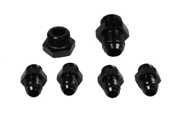 Aeromotive - Aeromotive A4 Regulator Fitting Kit (for two (2) carbs) (4) AN-06/(1) AN-10/(1) AN-10 Plug)