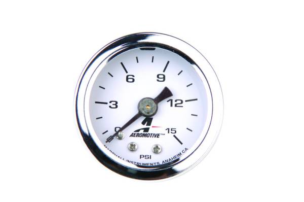 Aeromotive - Aeromotive 0-15 PSI Fuel Pressure Gauge