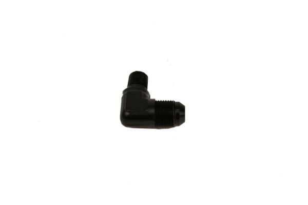 Aeromotive - Aeromotive Fitting Elbow 1/4in-MNPT to AN-08 90-Deg Black