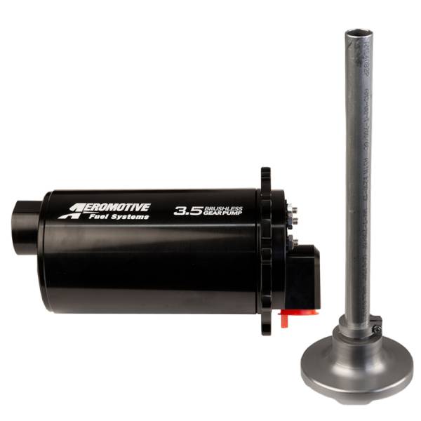 Aeromotive - Aeromotive Brushless Spur Gear Fuel Pump w/TVS Controller - Universal - In-Tank - 90 Deg - 3.5gp