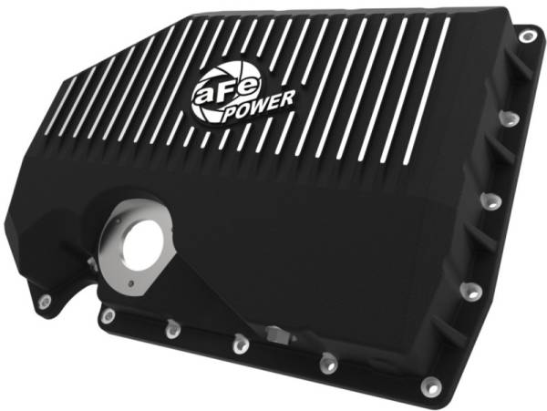 aFe - aFe 05-19 VW 1.8L/2.0L w/ Oil Sensor Engine Oil Pan Black POWER Street Series w/ Machined Fins