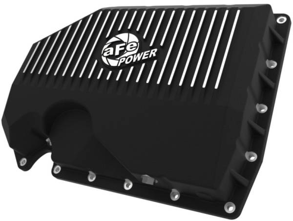 aFe - aFe 05-19 VW 1.8L/2.0L w/o Oil Sensor Engine Oil Pan Black POWER Street Series w/ Machined Fins