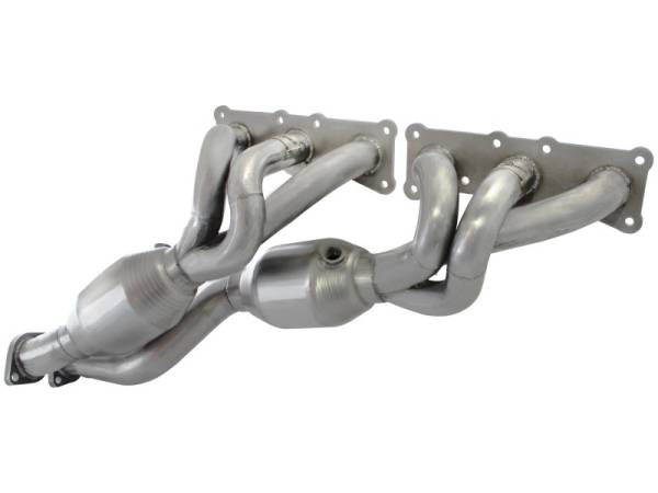 aFe - aFe 08-13 BMW 128i (E82/88) L6 3.0L Twisted Steel 304 Stainless Steel Long Tube Header w/ Cat