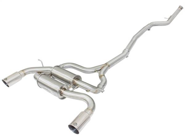 aFe - aFe MACHForce XP SS-304 Polish Tip 2.5in Dia Cat Back Exhaust 12-14 BMW 335i (F30) 3.0L (t)